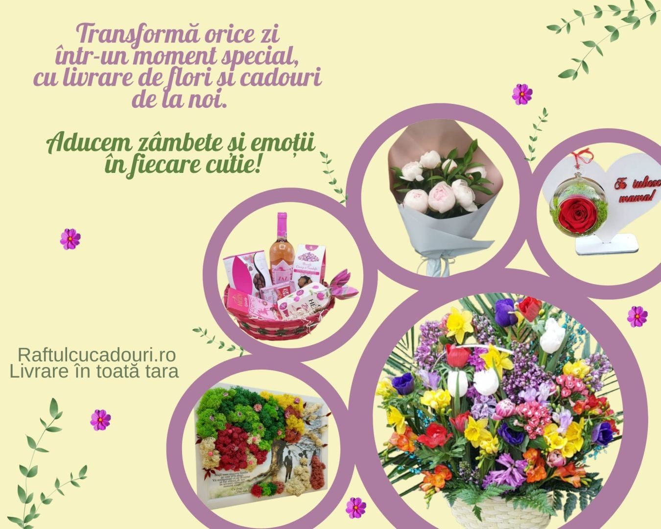 Livrare flori si cadouri raftulcucadouri